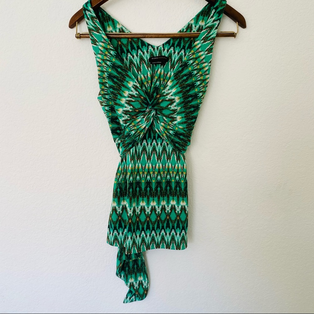Tie Back Tank Top BCBGMaxazria Patterned S…